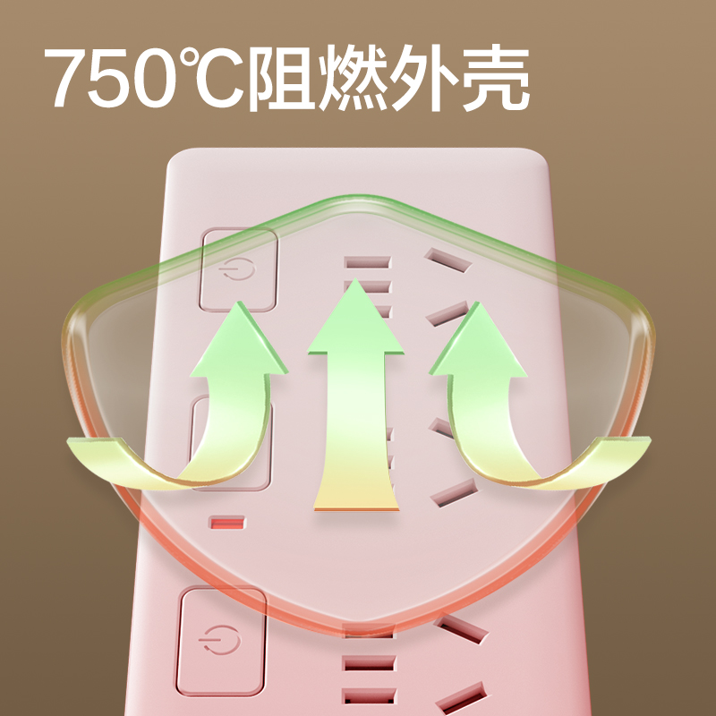 得力3998插座_5組_3米_PVC袋裝(白)(只)