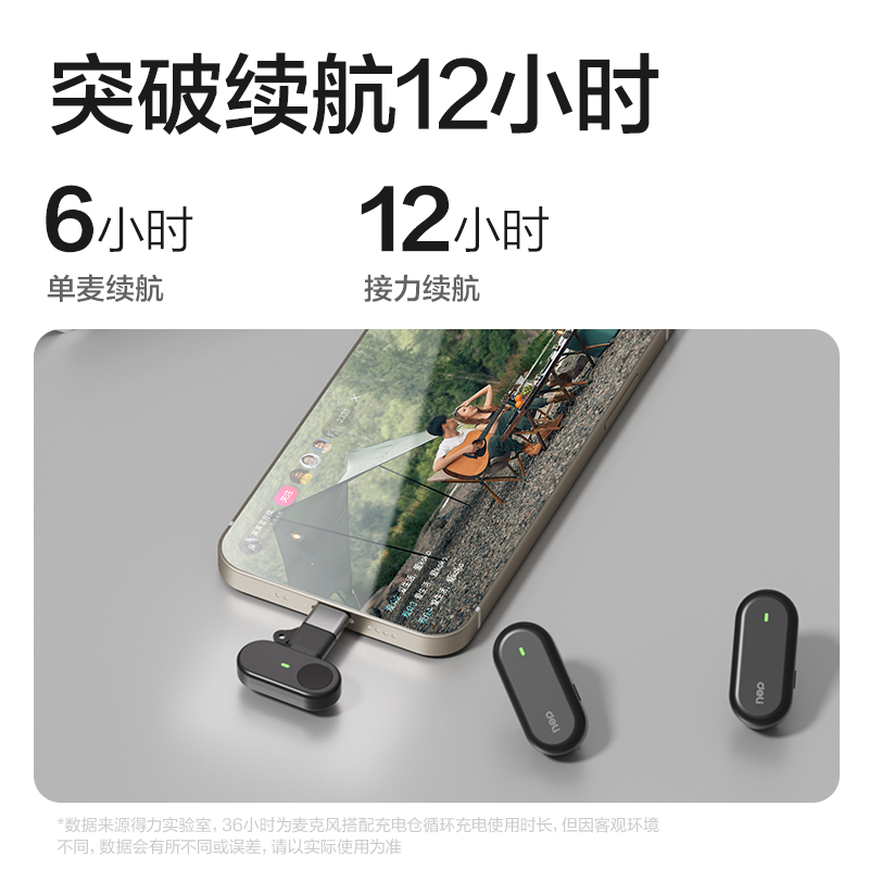 得力MN502領(lǐng)夾麥克風(fēng)(黑)(臺)