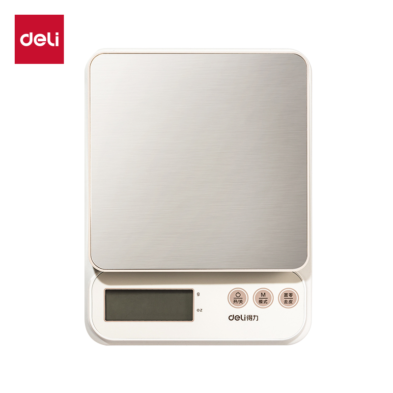 得力TE915充電款廚房秤5Kg/0.5g(灰色)(臺)