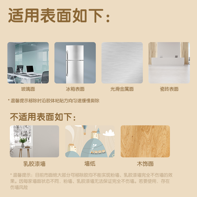 得力MF154全覆背膠可移除軟白板900*2000mm(白)(盒)